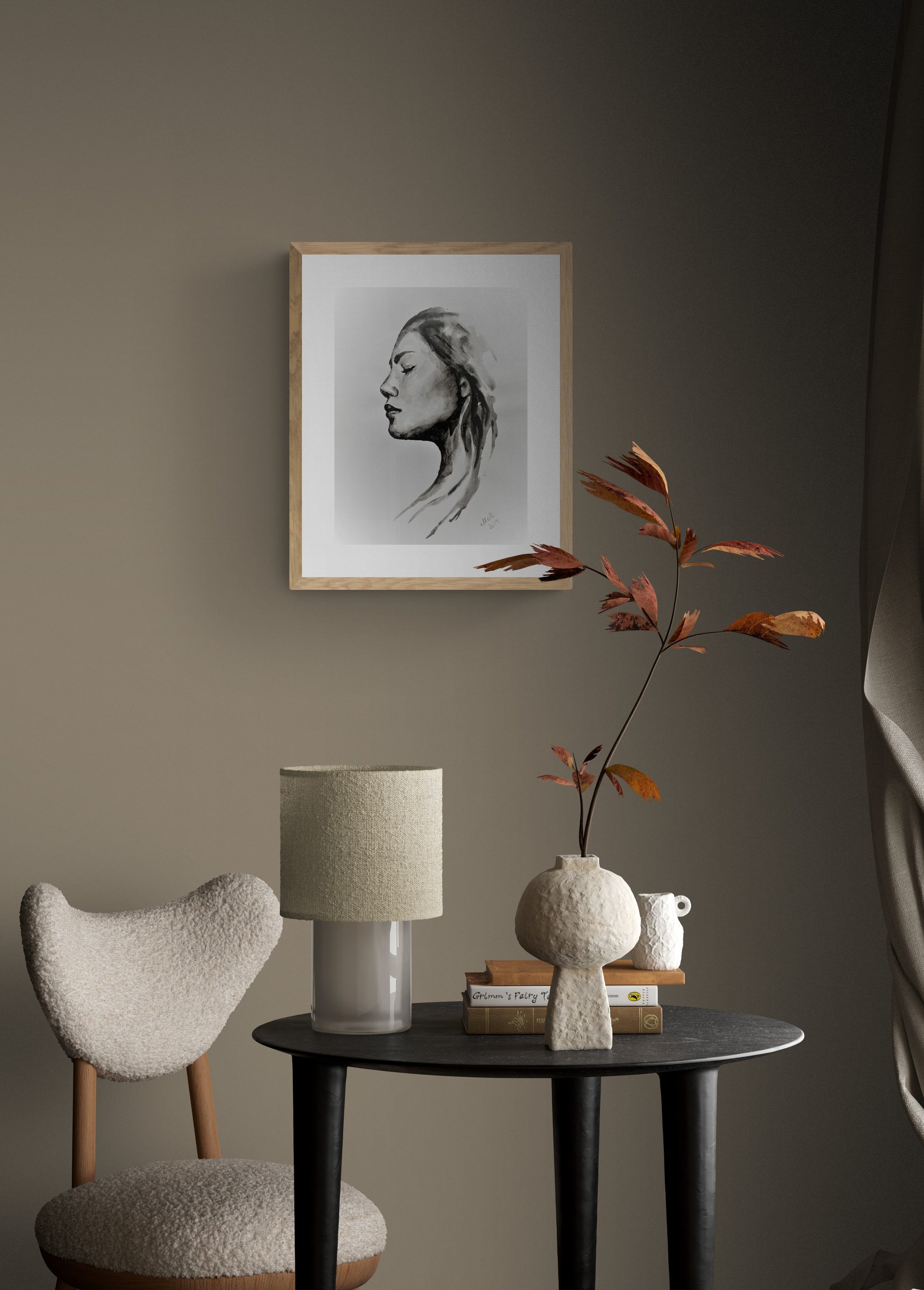 Minimalist Watercolor Portrait – Original Nordic-Inspired Art

Embrace the elegance of simplicity with this original watercolor portrait profile drawing. Featuring soft, expressive brushstrokes and a delicate yet striking composition, this Nordic-inspired artwork is the perfect addition to a modern, minimalist home.

Painted on natural white, matte, heavy art paper with high-quality watercolors, this piece embodies a sense of quiet beauty and sophistication.