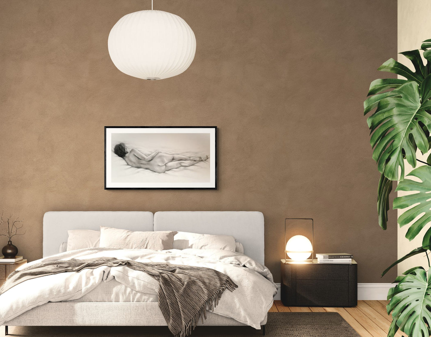 Body in Stillness - nude charcoal drawing