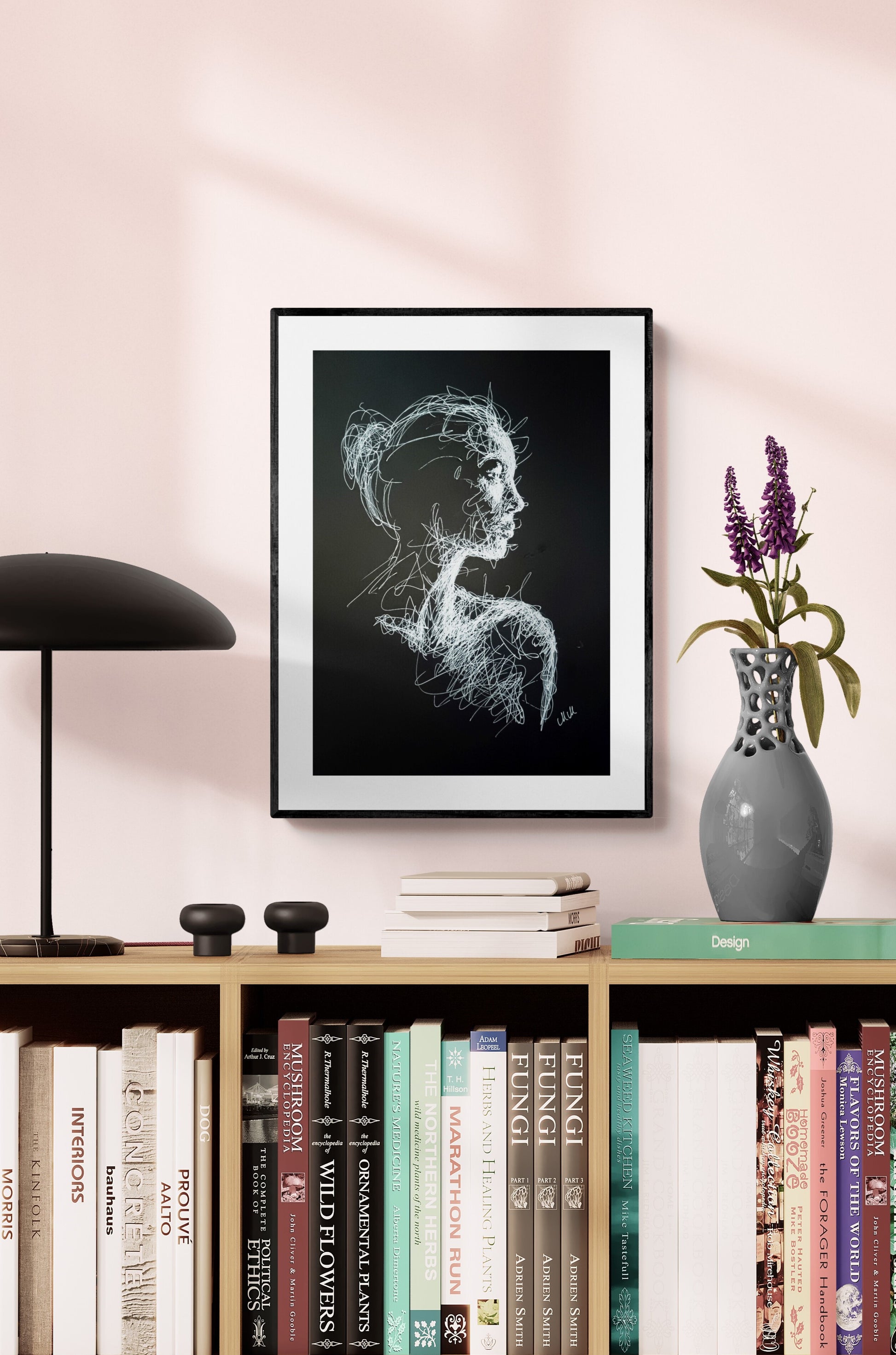 Modern Elegance Black and White Line Portrait Drawing - Original Sensual Art

This Modern Elegance black and white line portrait drawing is an original, sensual piece of artwork, handmade with love and care.

The minimalist female face figure captures a timeless beauty, offering a sophisticated touch to any space. The delicate lines, drawn with white pen on black art paper, evoke both grace and strength, creating a striking contrast that will captivate the eye.