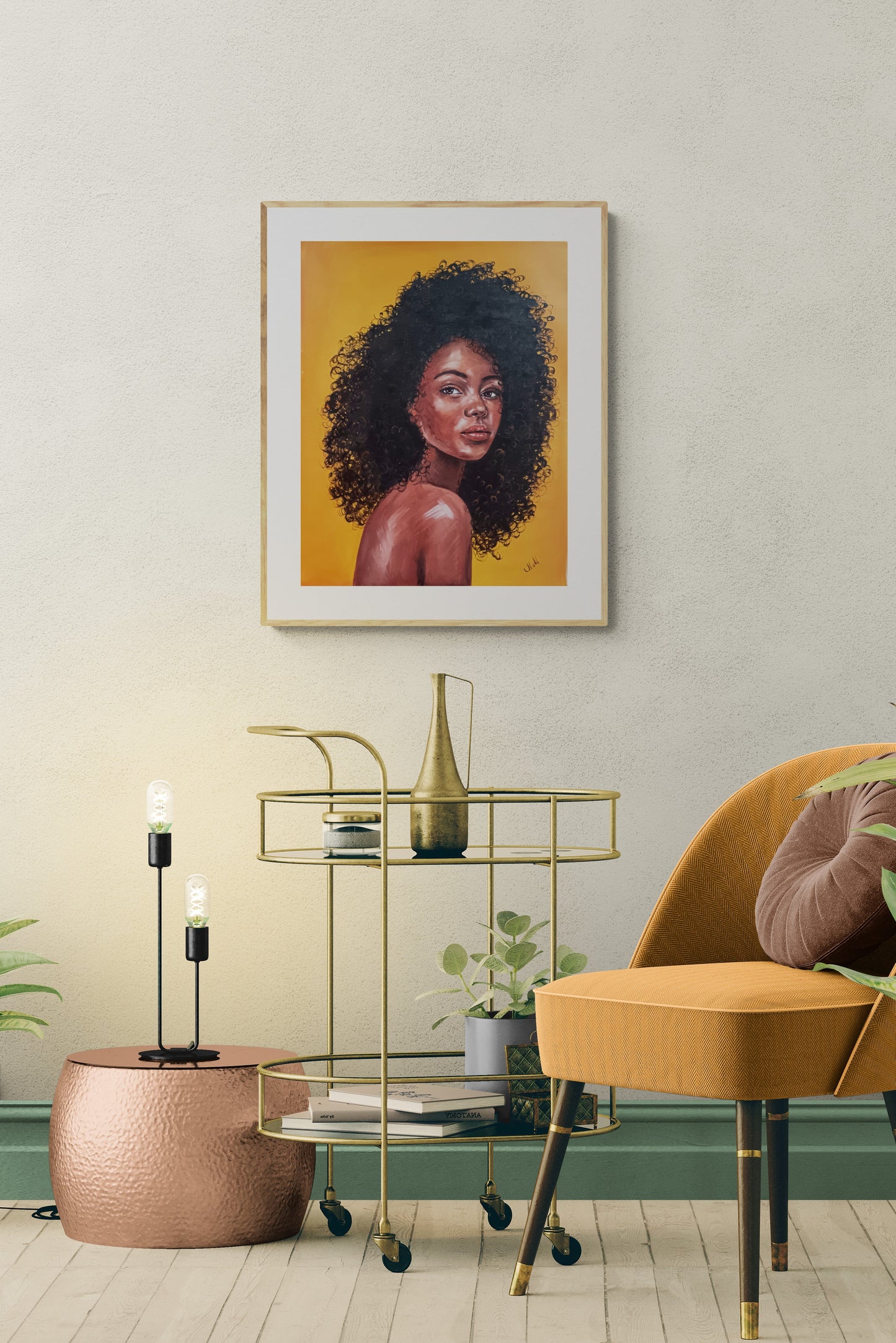 Original oil portrait of a woman - Living room wall decor
Created with high-quality oil colors on canvas (unstretched), the rich textures and vibrant tones bring depth and emotion to the piece.

Portrait of woman is unique gift idea for someone special or a striking addition to any modern living room wall and bedroom decor, this artwork embodies both elegance and empowerment.