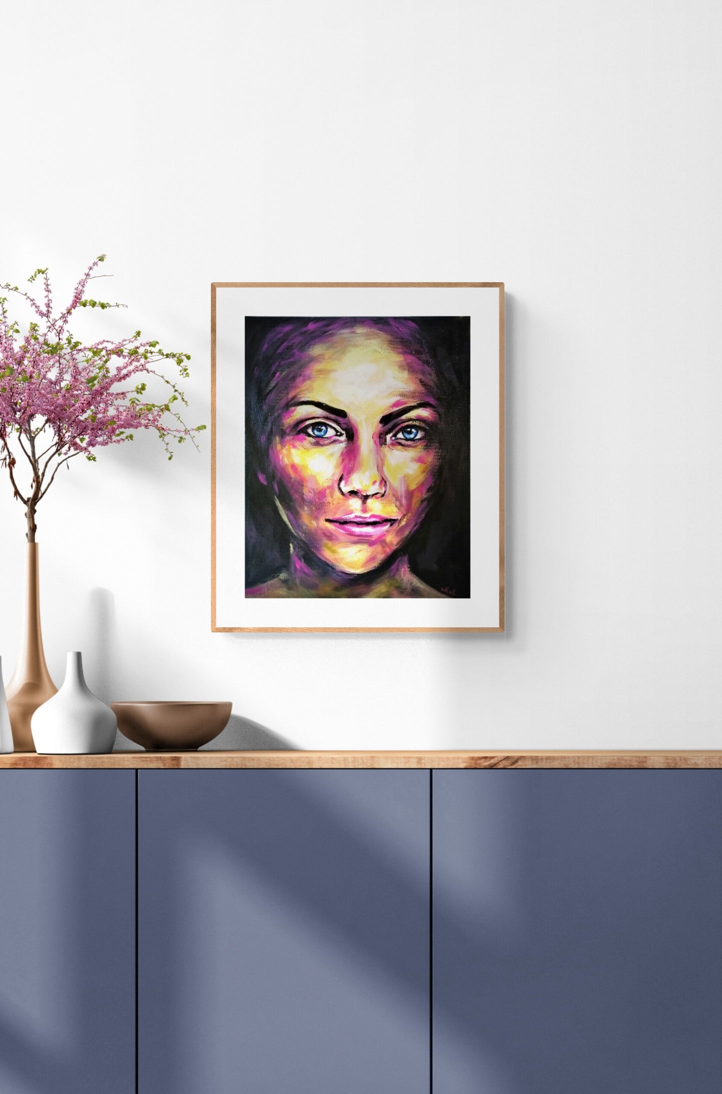 Colorful Female Face – Handmade Portrait on Canvas&nbsp;

This colorful acrylic portrait is a stunning piece of&nbsp;canvas art, crafted with expressive brushstrokes and rich acrylic&nbsp;colors. The bold and dynamic composition brings life and energy to any space.

Size: 50 cm x 40 cm (20" x 16")
Medium: acrylic on canvas
Ready to hang – no framing needed.