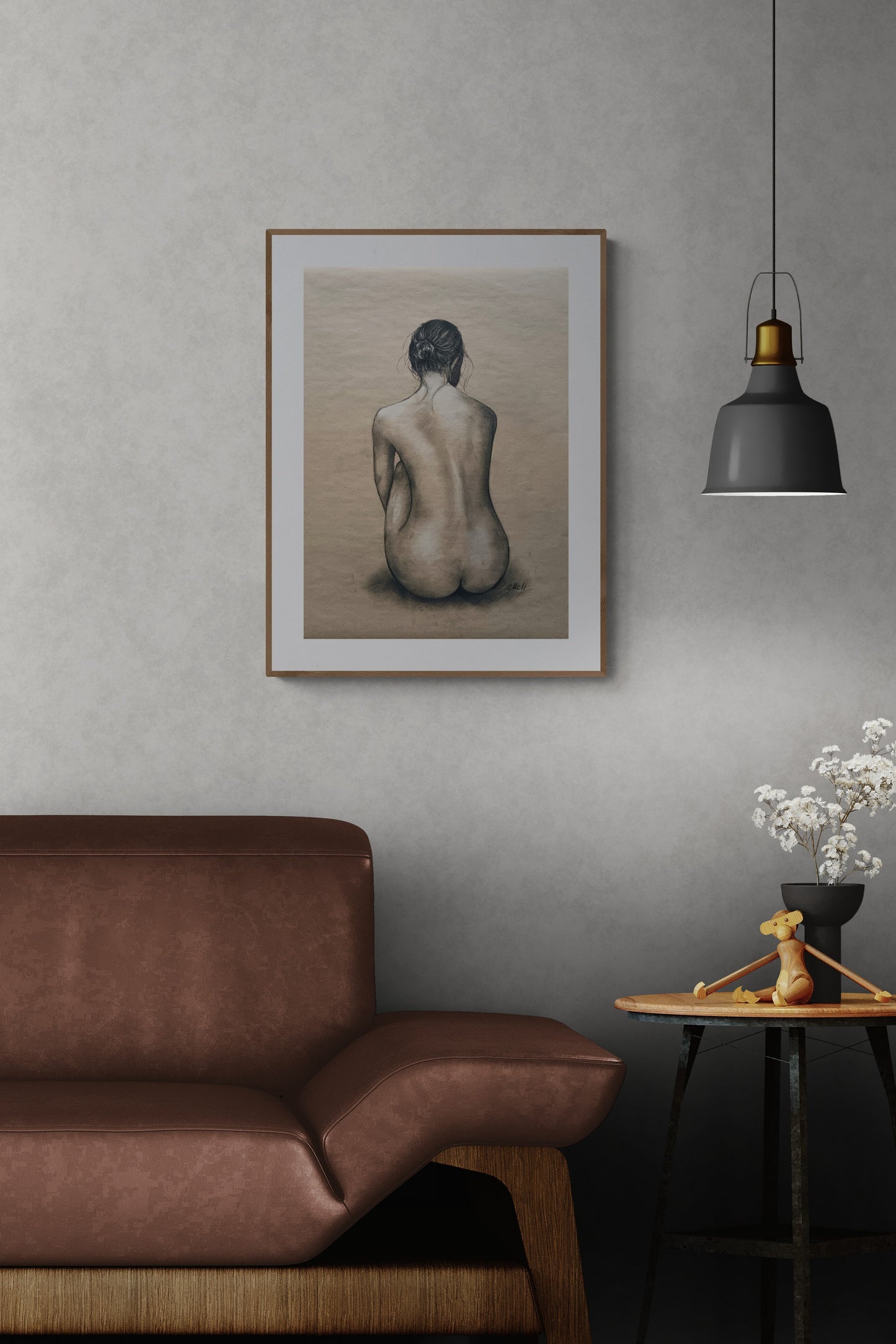 Perfect for above-bed decor, it creates a warm, inviting atmosphere, just enough seductive yet gracefully understated.