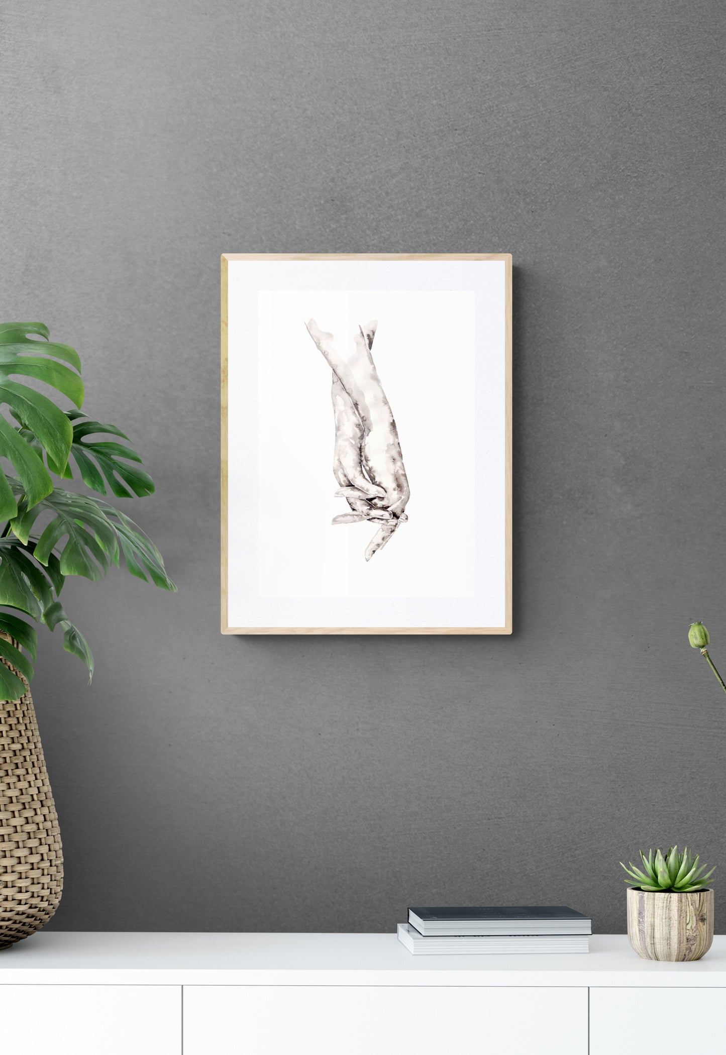 Lovers Holding Hands – Minimalist Ink Painting

This black and white artwork is the perfect gift for couples, symbolizing love, connection, and unity.

The simple painting effortlessly complements Scandinavian style home, modern livingroom wall decor and boho wall art.&nbsp;

Hands drawing is a meaningful symbol of love, an ideal choice for lovers gift or gift for partner. This piece adds a stunning touch to any family home.

Size: 16" x 11" (42 cm x 29 cm)