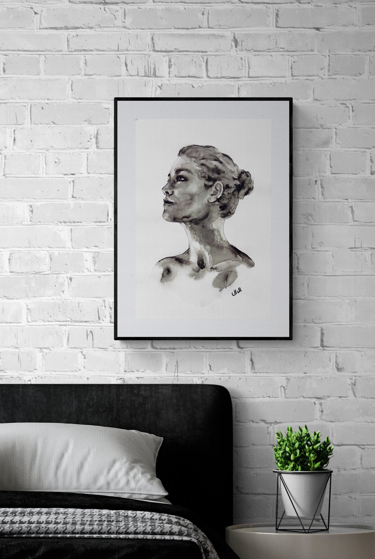 Power - Ink Portrait Painting – Original Black and White Female Profile Art

This female face is handmade drawing that beautifully captures the essence of feminine power in a minimalist style.

Created with a delicate balance of black ink and water, the female profile radiates elegance and grace, making it a timeless addition to any space.

Minimalist portrait of a woman artwork is simple yet powerful, demonstrating the beauty that can come from just water and ink.