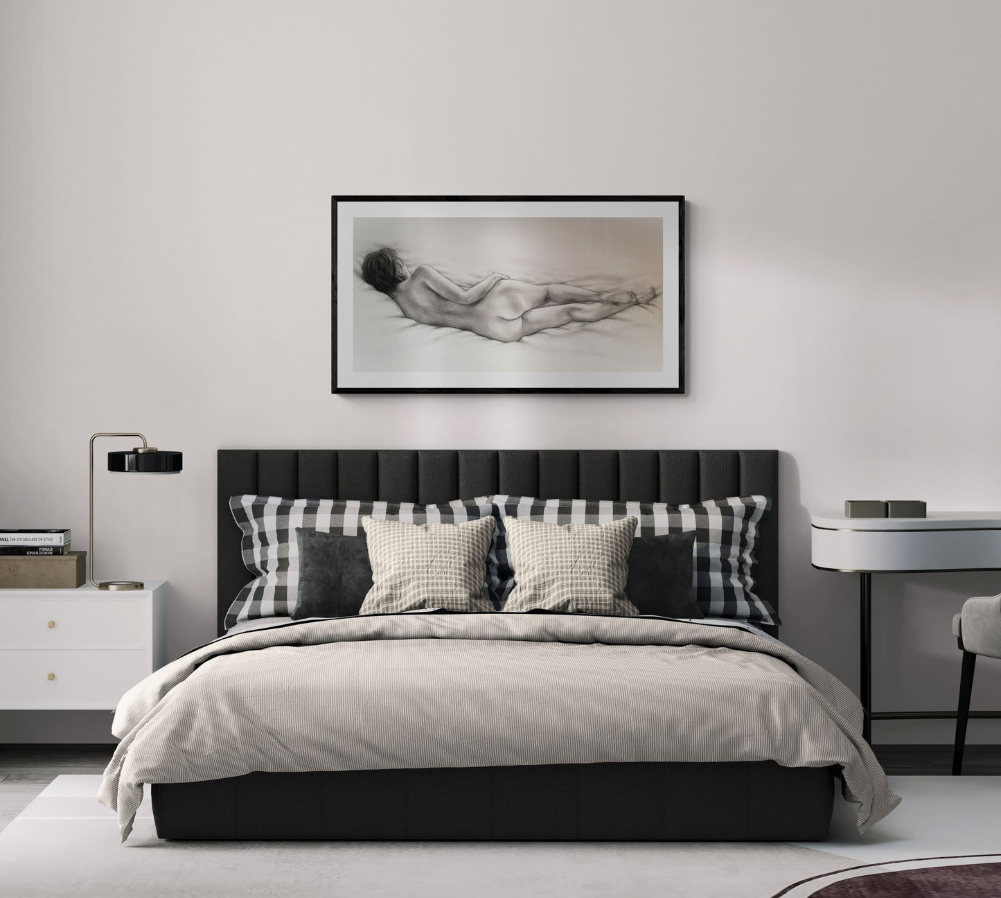 Body in Stillness - nude charcoal drawing