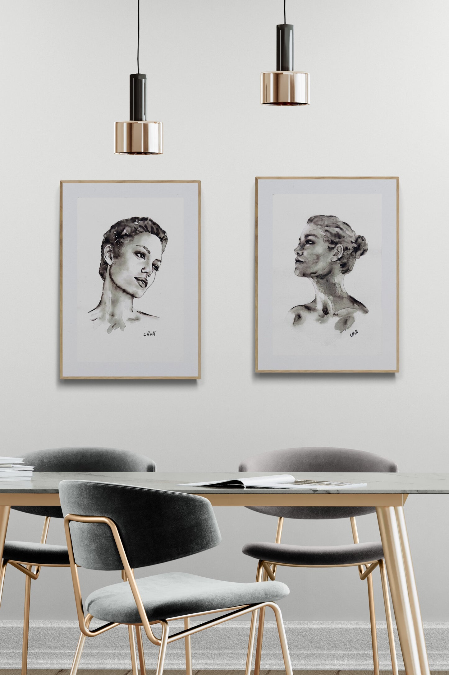 Power - Ink Portrait Painting – Original Black and White Female Profile Art

This female face is handmade drawing that beautifully captures the essence of feminine power in a minimalist style.

Created with a delicate balance of black ink and water, the female profile radiates elegance and grace, making it a timeless addition to any space.

Minimalist portrait of a woman artwork is simple yet powerful, demonstrating the beauty that can come from just water and ink.