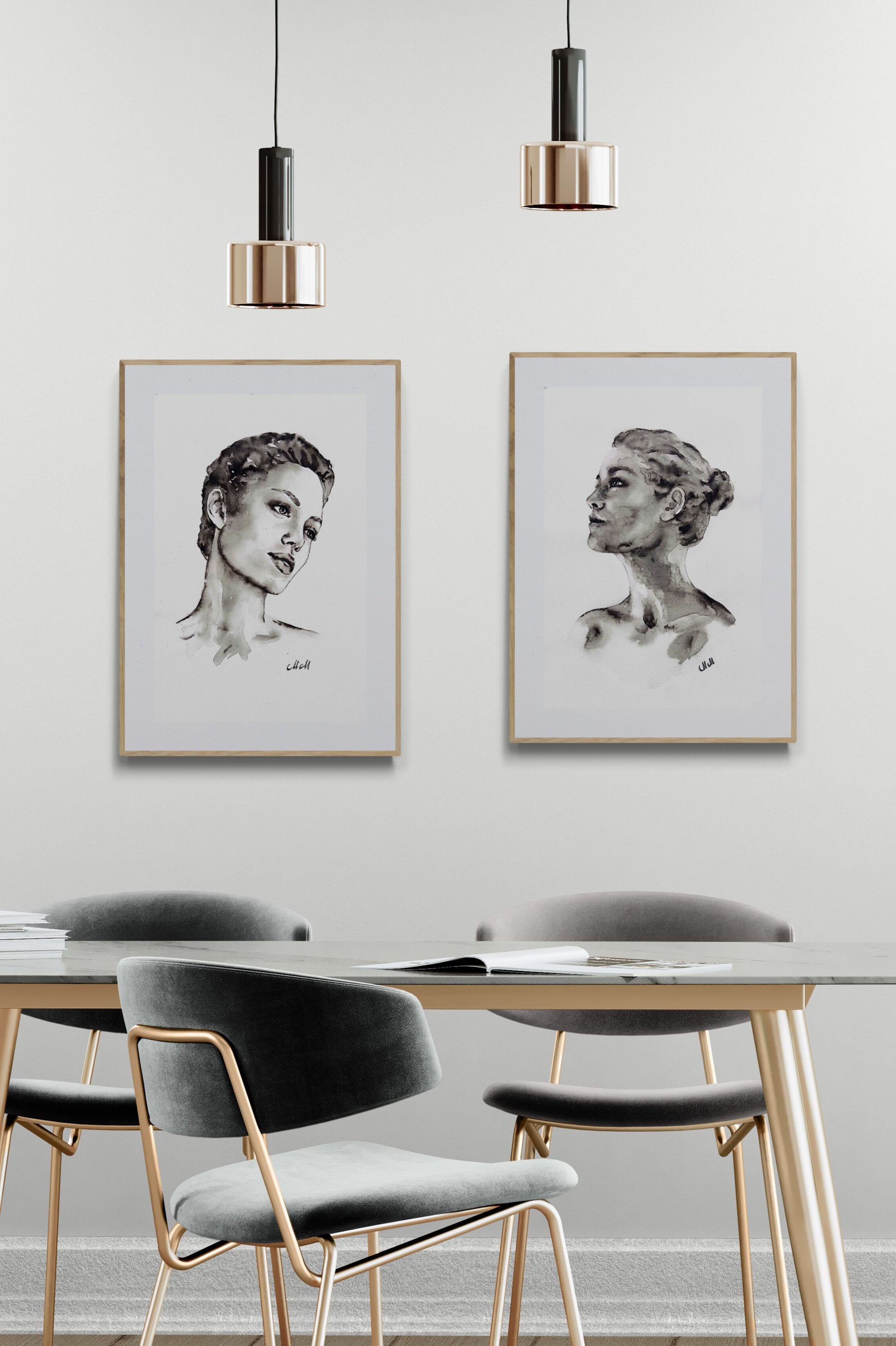 Power - Ink Portrait Painting – Original Black and White Female Profile Art

This female face is handmade drawing that beautifully captures the essence of feminine power in a minimalist style.

Created with a delicate balance of black ink and water, the female profile radiates elegance and grace, making it a timeless addition to any space.

Minimalist portrait of a woman artwork is simple yet powerful, demonstrating the beauty that can come from just water and ink.