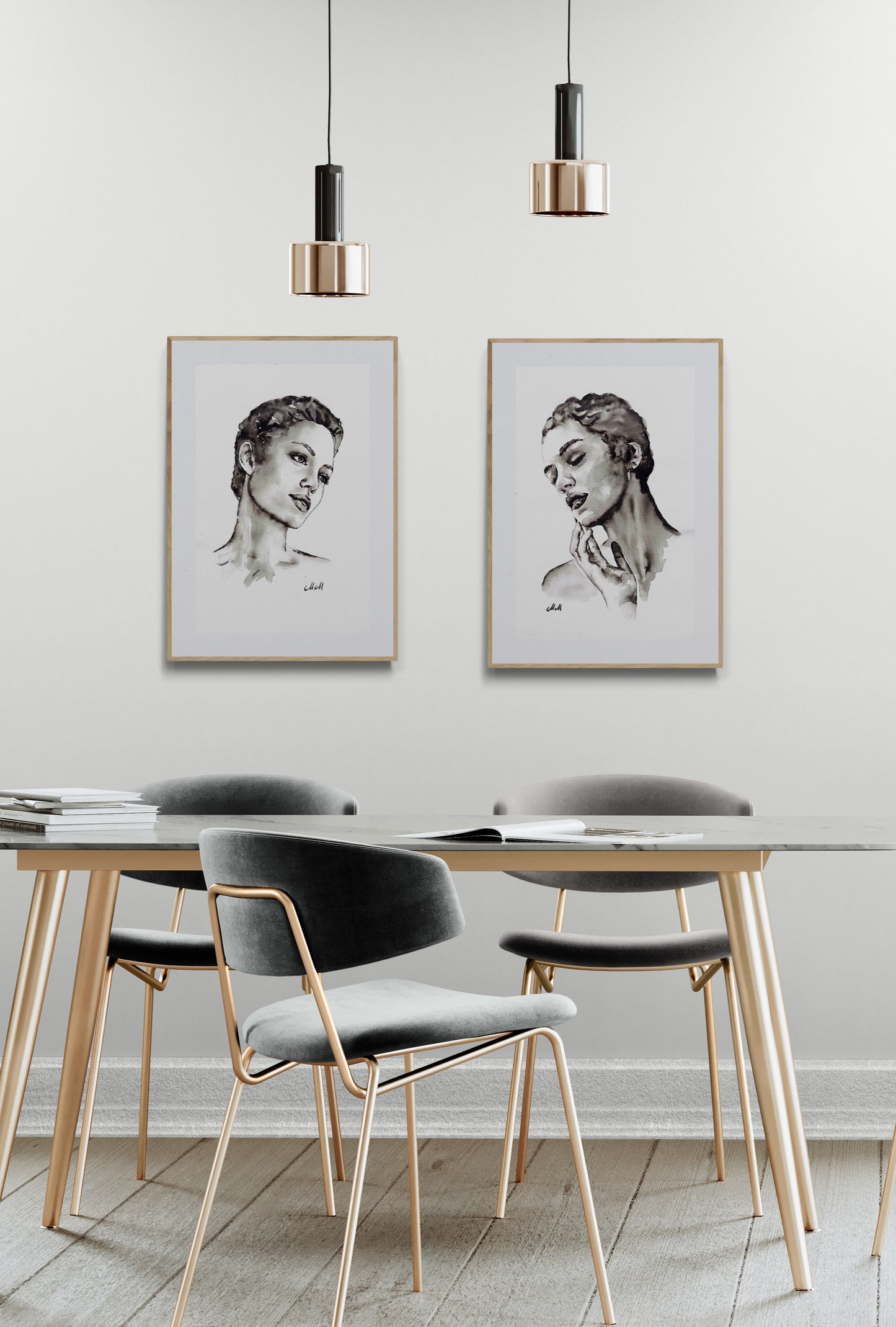 Passion Ink Portrait Painting – Original Black and White Female Profile Artwork

This female face is a striking, handmade drawing that beautifully captures the essence of femininity in a minimalist style.

Created with a delicate balance of black ink and watercolors, the female profile radiates elegance and strength, making it a timeless addition to any space.

Minimalist portrait of a woman artwork is simple yet powerful, demonstrating the beauty that can come from just water and a touch of black.