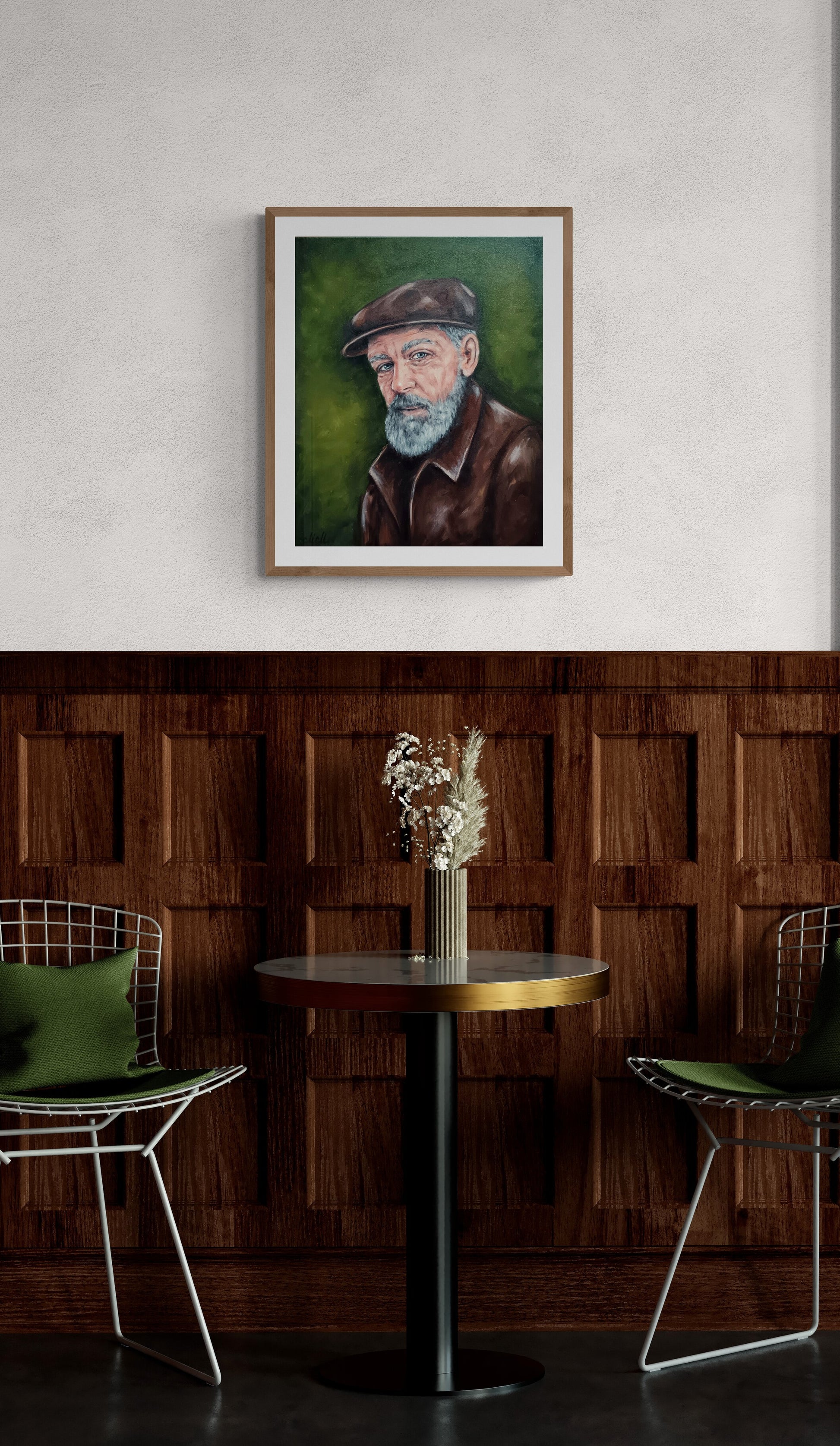 Timeless Old Man Portrait – Original Oil Painting
This soulful oil portrait of an elderly man, painted with rich, expressive brushstrokes, captures a lifetime of wisdom and emotion.

A truly one-of-a-kind piece, this artwork brings warmth and depth to any space, whether as a&nbsp;striking addition to a home gallery or a meaningful gift for someone special.

Created with high-quality oil colors on canvas, this portrait celebrates the beauty of age, experience, and character.